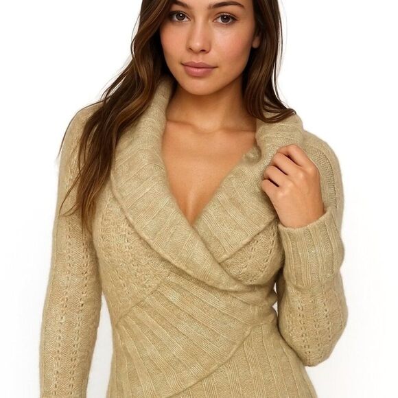 Y2K Vintage Bebe Womens Mint Green Gold Pearlescent Bolero - Picture 7 of 7